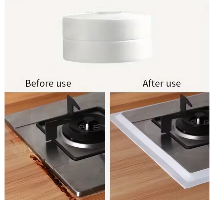 2XPVC Waterproof Sealing Tape Bathroom Toilet Caulk Tapes
