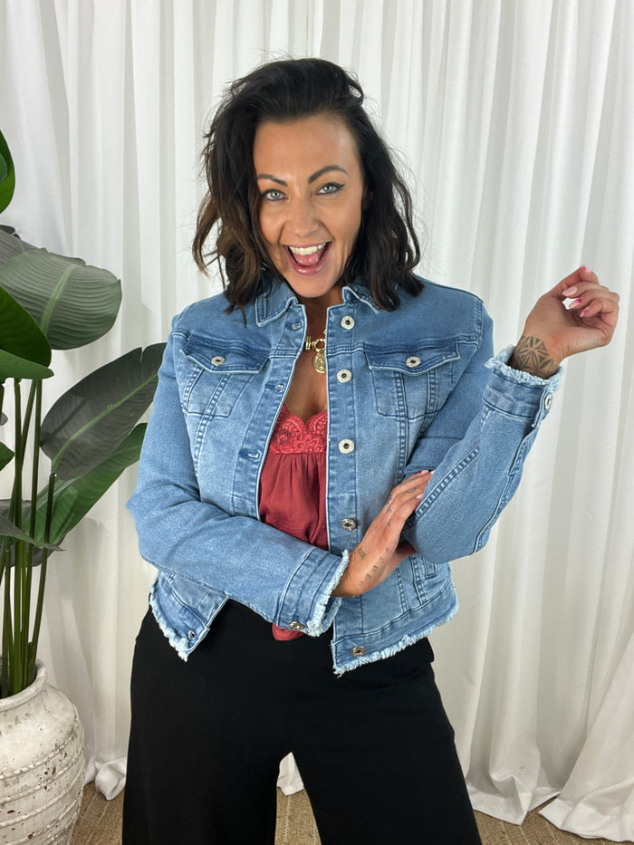 Abigail Denim Jacket - Semi Cropped