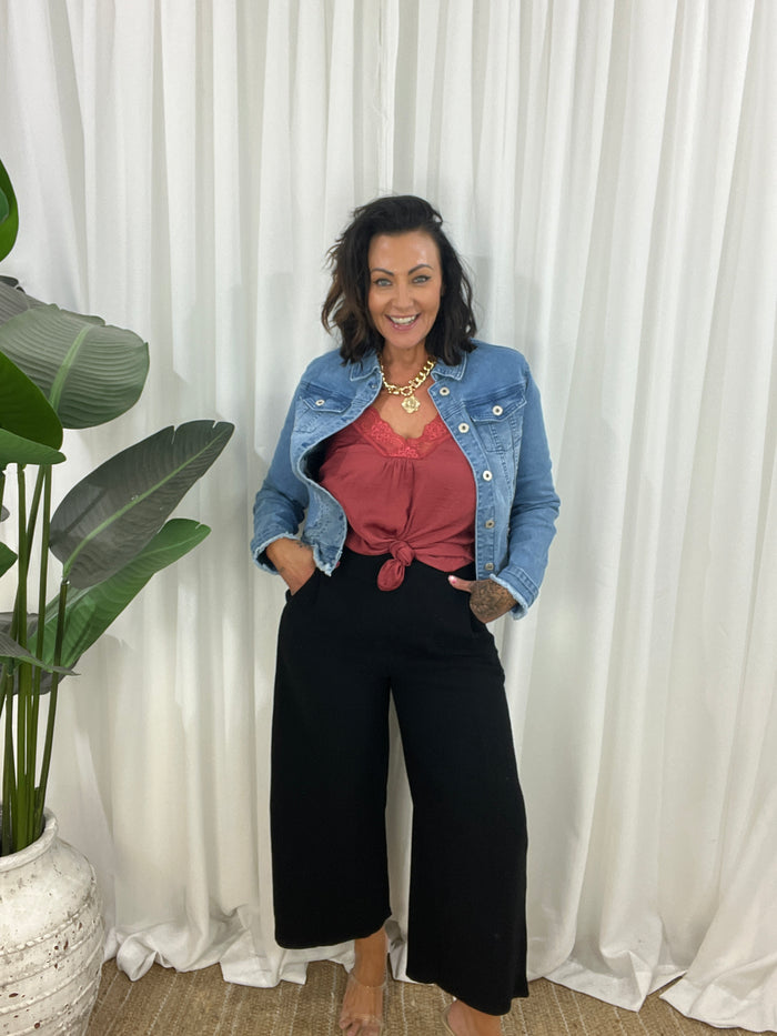 Abigail Denim Jacket - Semi Cropped