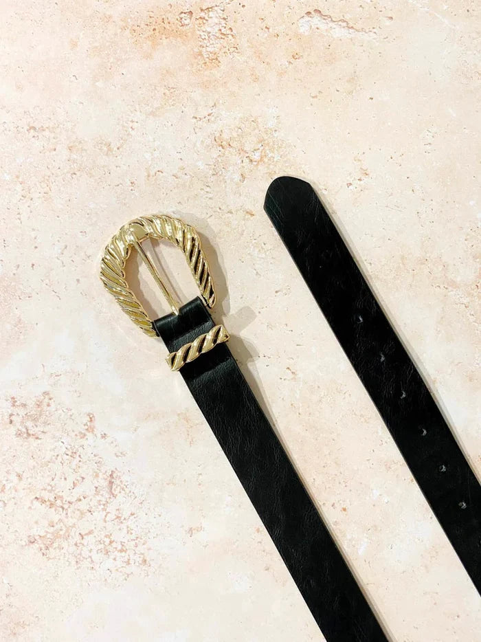 Amelie Twist Belt Black