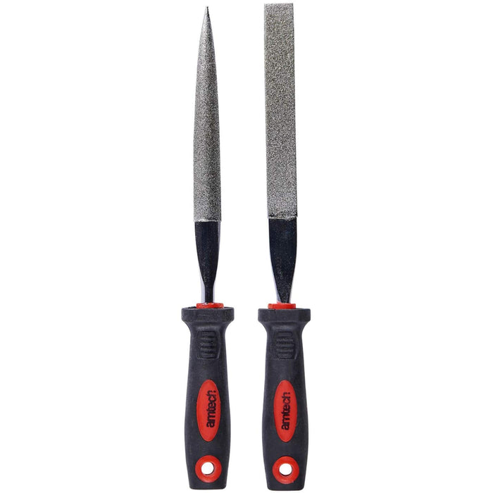 Amtech 2 Piece Diamond File Set Comfort Grip
