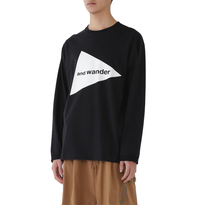 and Wander Logo LS Tee 'Black'