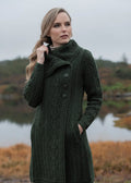 Aran Crafts Chunky Collar Green Coat