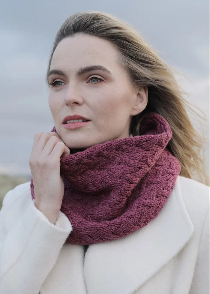 Aran Infinity Cable Scarf - 100% Supersoft Merino Wool