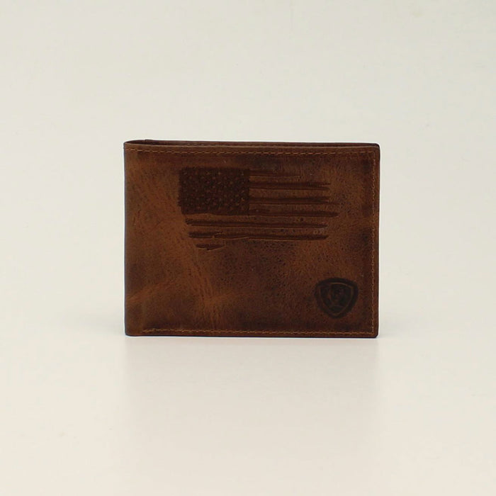 Ariat Distressed USA Flag Bifold Wallet