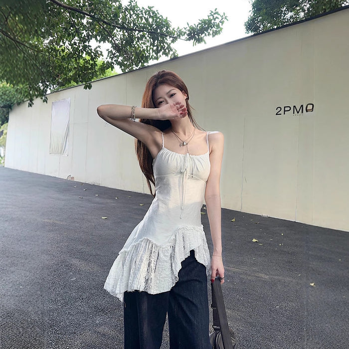 Asymmetrical Patchwork Korean Top - Fashionnsio