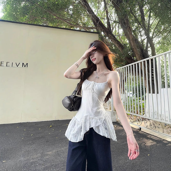 Asymmetrical Patchwork Korean Top - Fashionnsio