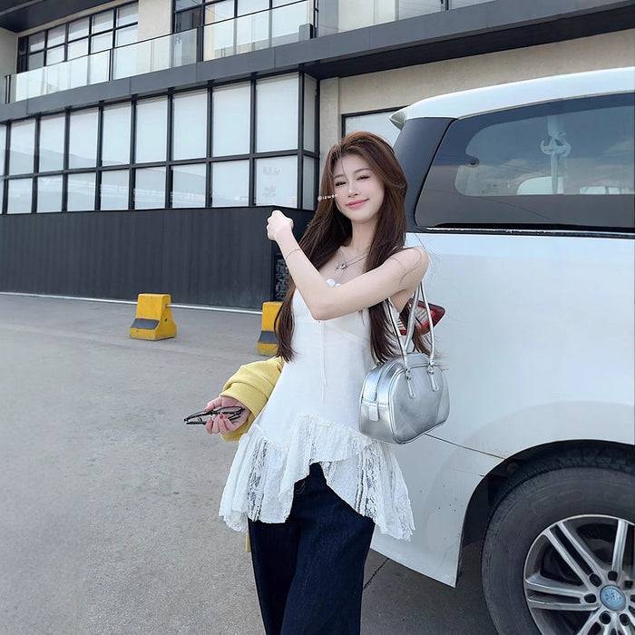 Asymmetrical Patchwork Korean Top - Fashionnsio