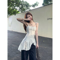Asymmetrical Patchwork Korean Top - Fashionnsio
