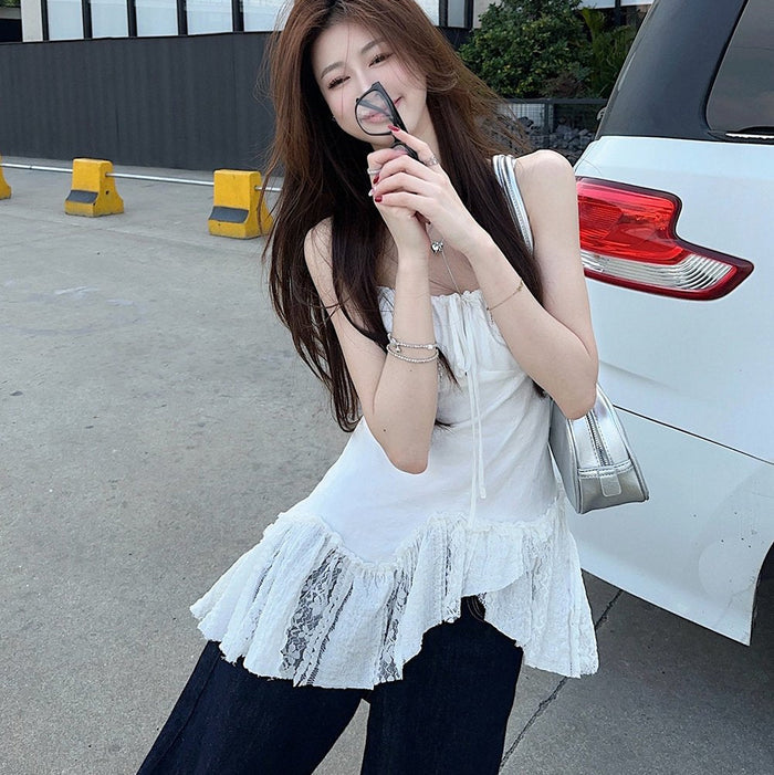 Asymmetrical Patchwork Korean Top - Fashionnsio