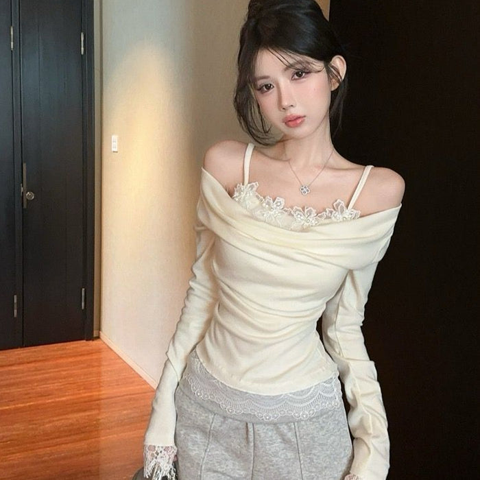 Aura Lace Off Shoulder Top - Fashionnsio