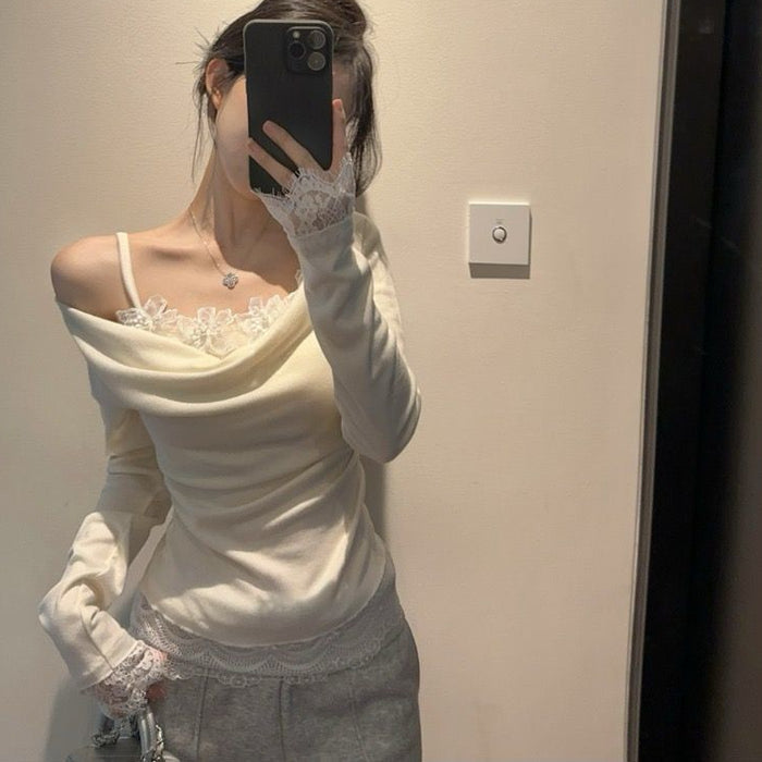 Aura Lace Off Shoulder Top - Fashionnsio