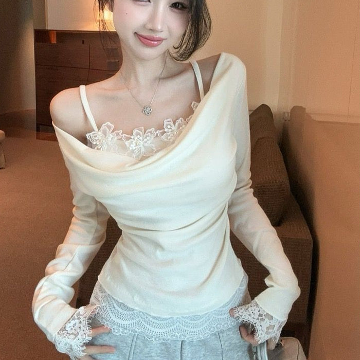 Aura Lace Off Shoulder Top - Fashionnsio