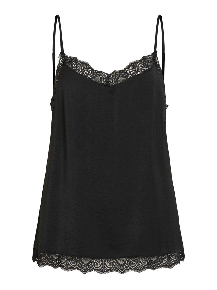 Ava Lace Detail Cami (Black)