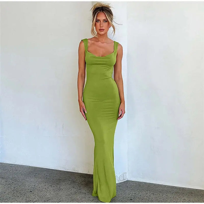 Backless Fishtail Long Dress fashionnsio