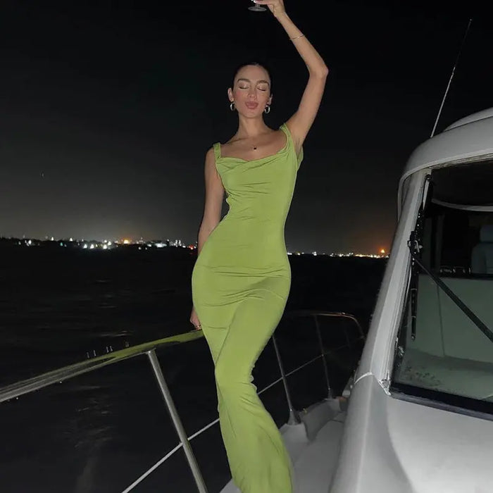 Backless Fishtail Long Dress fashionnsio