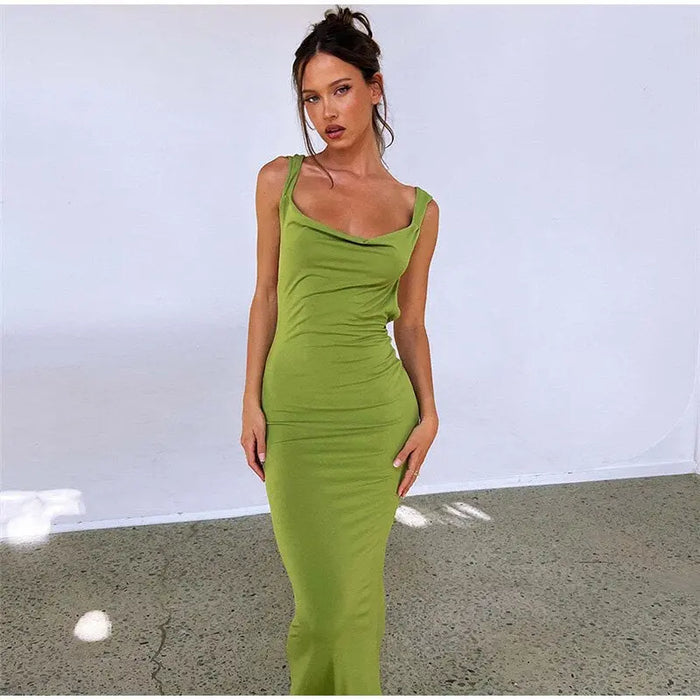 Backless Fishtail Long Dress fashionnsio