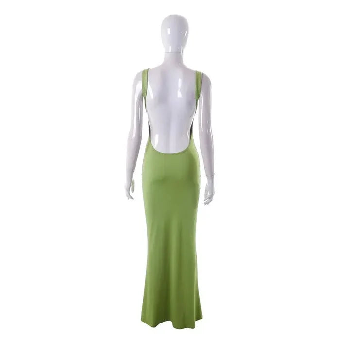 Backless Fishtail Long Dress fashionnsio