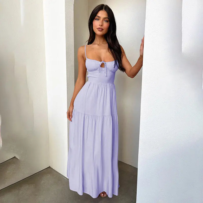 Sling Backless Maxi Dress fashionnsio