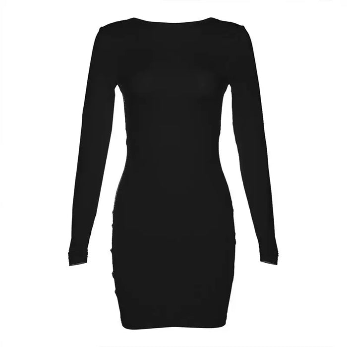 Backless Bodycon Mini Dress fashionnsio