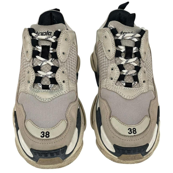 Balenciaga Triple S Beige Mesh Trainers