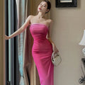 Pink Gradient Tube Dress fashionnsio