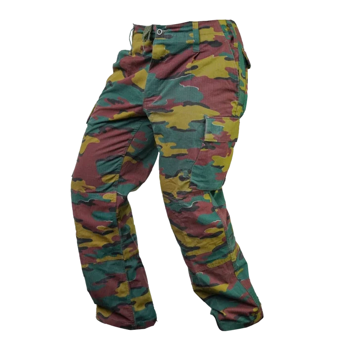 Belgian Jigsaw Camo Ripstop Trousers - Belgian Army Surplus - Combat Trousers