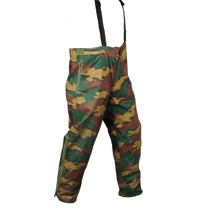 Belgian Jigsaw Camo Wet Weather Trousers - Belgian Army Surplus - Rain Trousers
