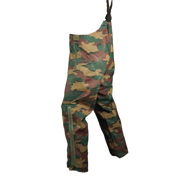 Belgian Jigsaw Camo Wet Weather Trousers - Belgian Army Surplus - Rain Trousers