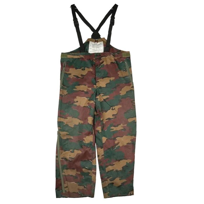 Belgian Jigsaw Camo Wet Weather Trousers - Belgian Army Surplus - Rain Trousers