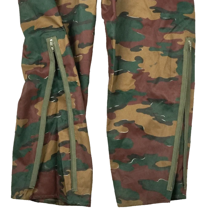 Belgian Jigsaw Camo Wet Weather Trousers - Belgian Army Surplus - Rain Trousers
