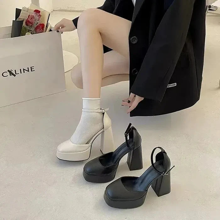 Mary Jane Platform Chunky Heels fashionnsio
