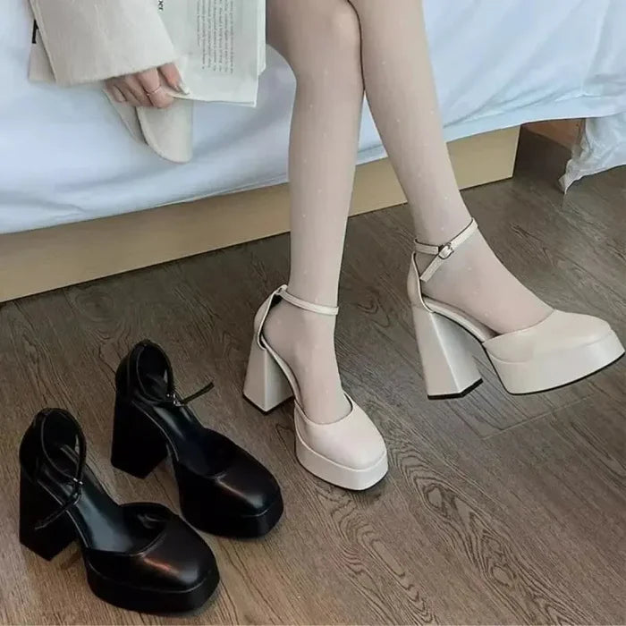 Mary Jane Platform Chunky Heels fashionnsio