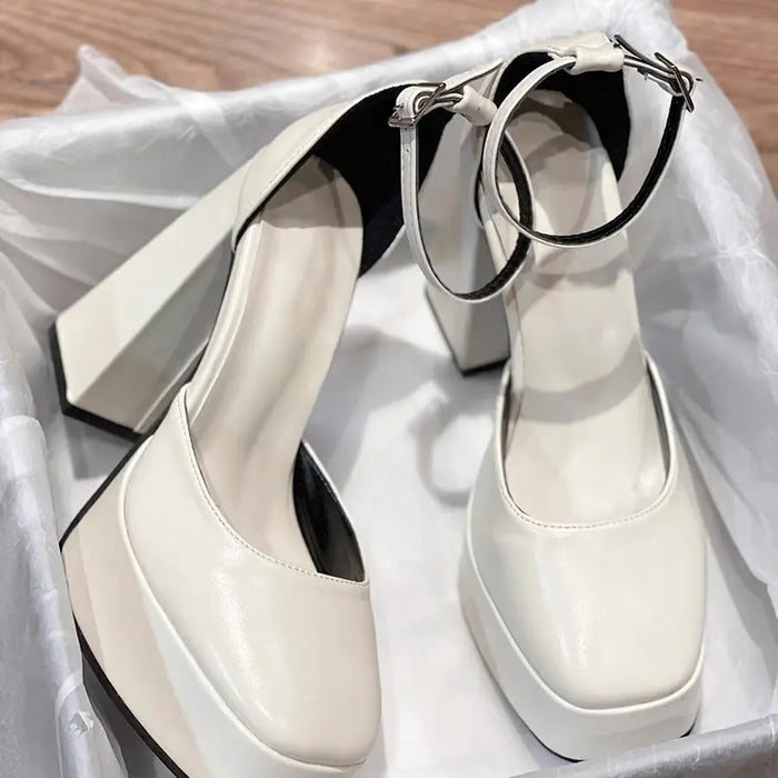 Mary Jane Platform Chunky Heels fashionnsio