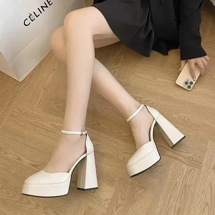 Mary Jane Platform Chunky Heels fashionnsio