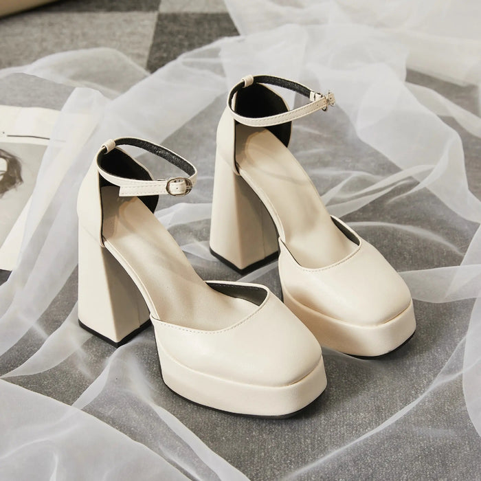 Mary Jane Platform Chunky Heels fashionnsio