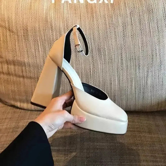 Mary Jane Platform Chunky Heels fashionnsio