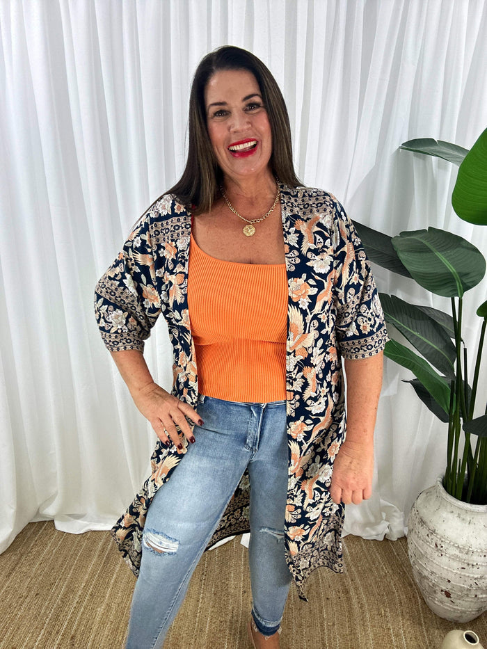 Bodhi Kimono - Navy