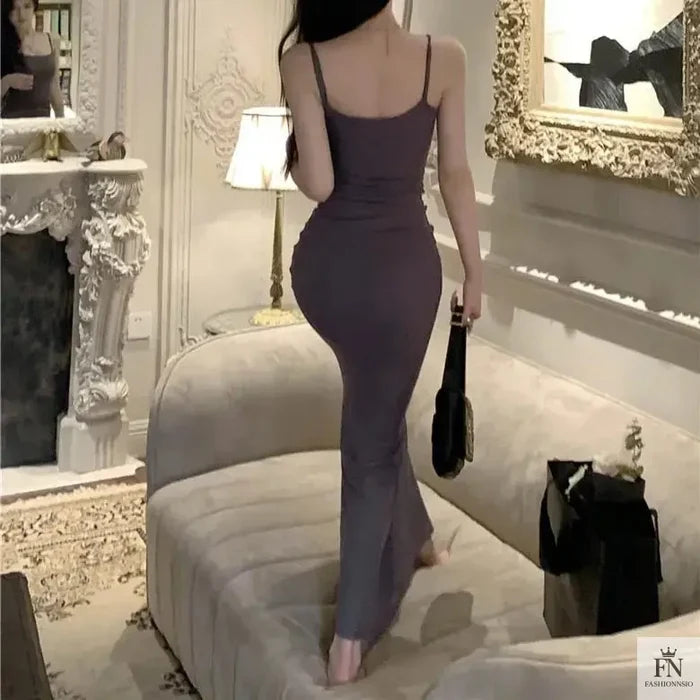 Bodycon Long Slim Fit Dress - Fashionnsio