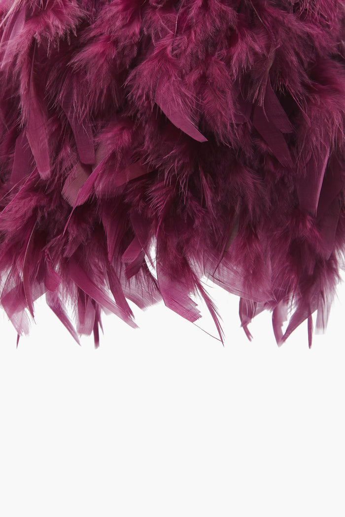 Bolso Bruna Plumas Cereza de Lady Pipa para completar looks de invitada.