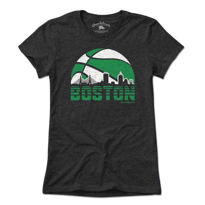 Boston Basketball Skyline T-Shirt | Charcoal / Long Sleeve / 3XL