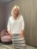 Boston V-Neck Jumper (Birch)