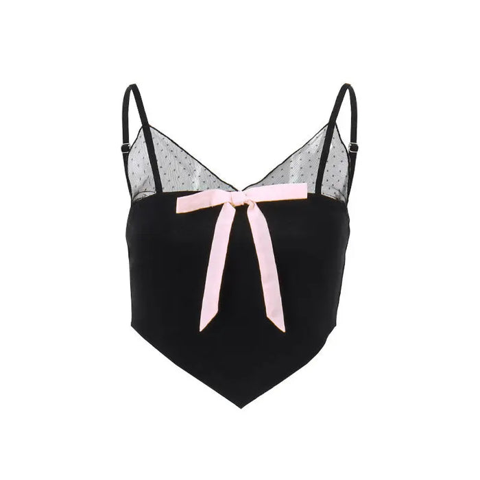 Bow Mesh Tank Top fashionnsio