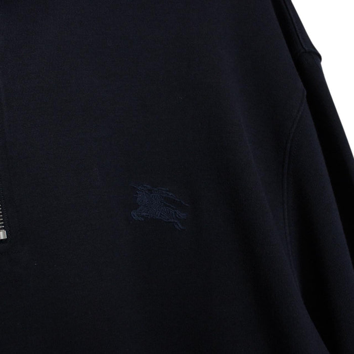 Burberry Brit Navy Blue 1/4 Zip Cotton Sweatshirt Jumper