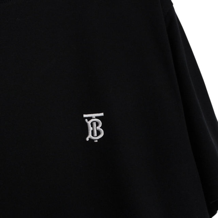 Burberry Monogram Motif Black and White Cotton Short Sleeve T-Shirt