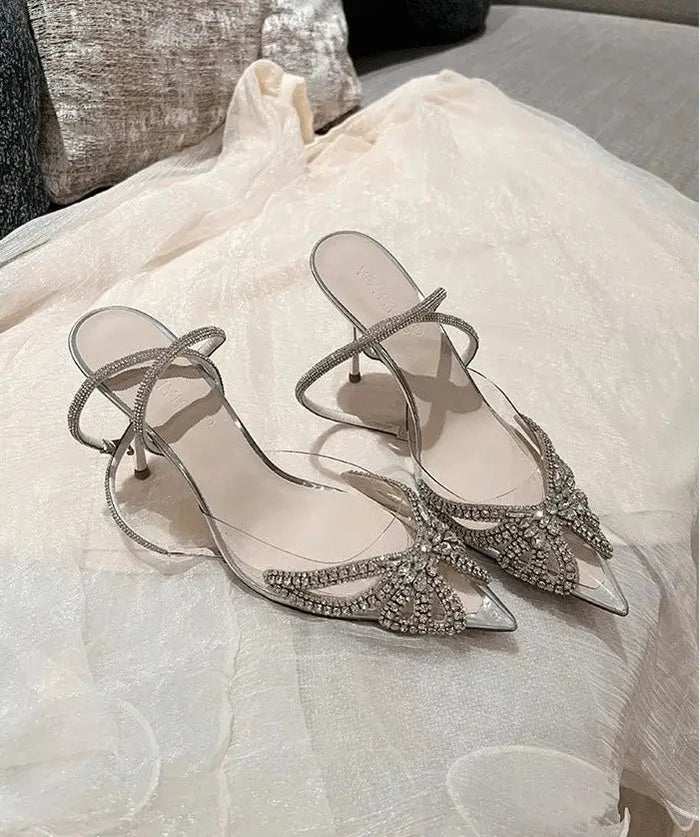 Butterfly Rhinestone Heels fashionnsio