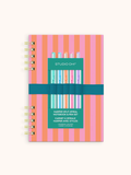 Cabana Stripes Harper Split-Spiral Notebook & Pen Set