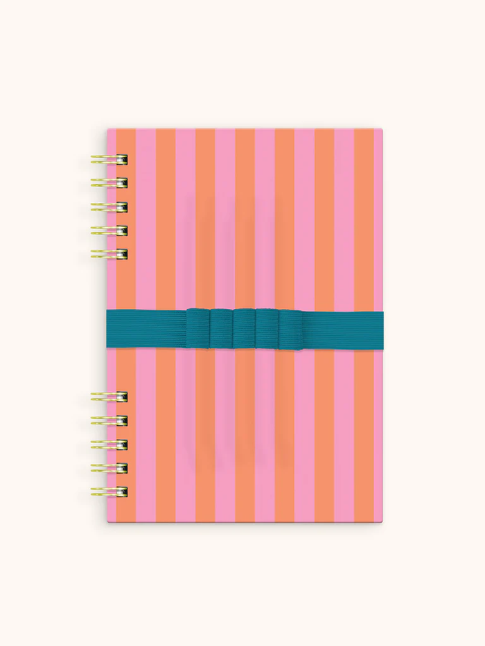 Cabana Stripes Harper Split-Spiral Notebook & Pen Set