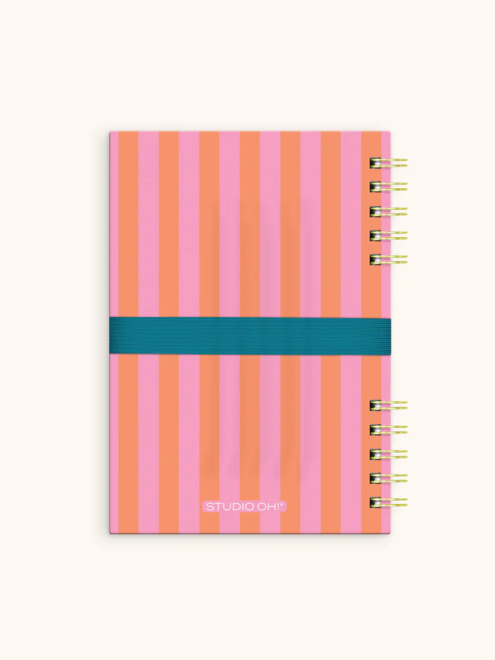Cabana Stripes Harper Split-Spiral Notebook & Pen Set