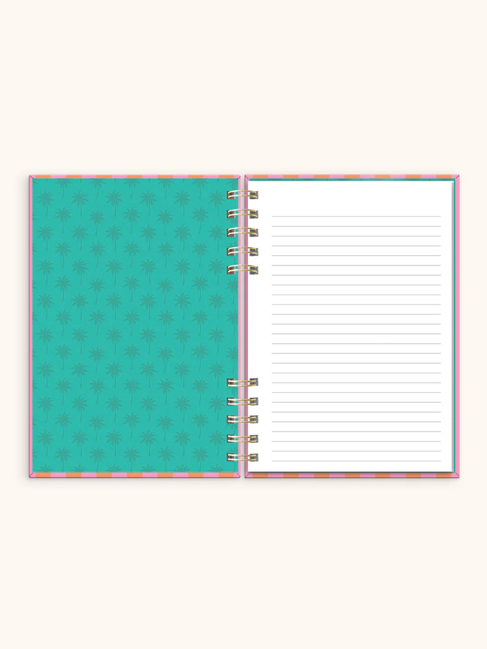 Cabana Stripes Harper Split-Spiral Notebook & Pen Set